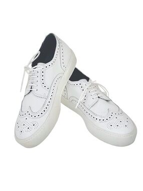 Robert Clergerie Paris White Brogue Sneakers – Leather – EU 39 / US 8.5